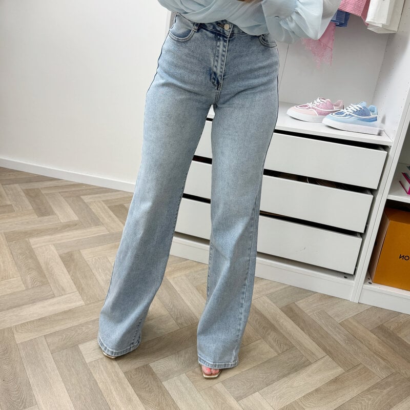 Straight jeans Laulia Blue T6416-1