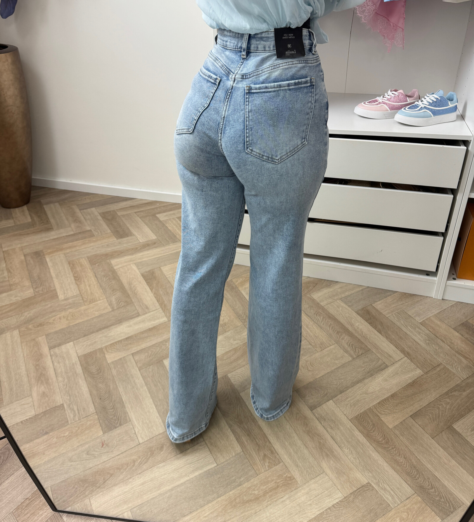 Straight jeans Laulia Blue T6416-1