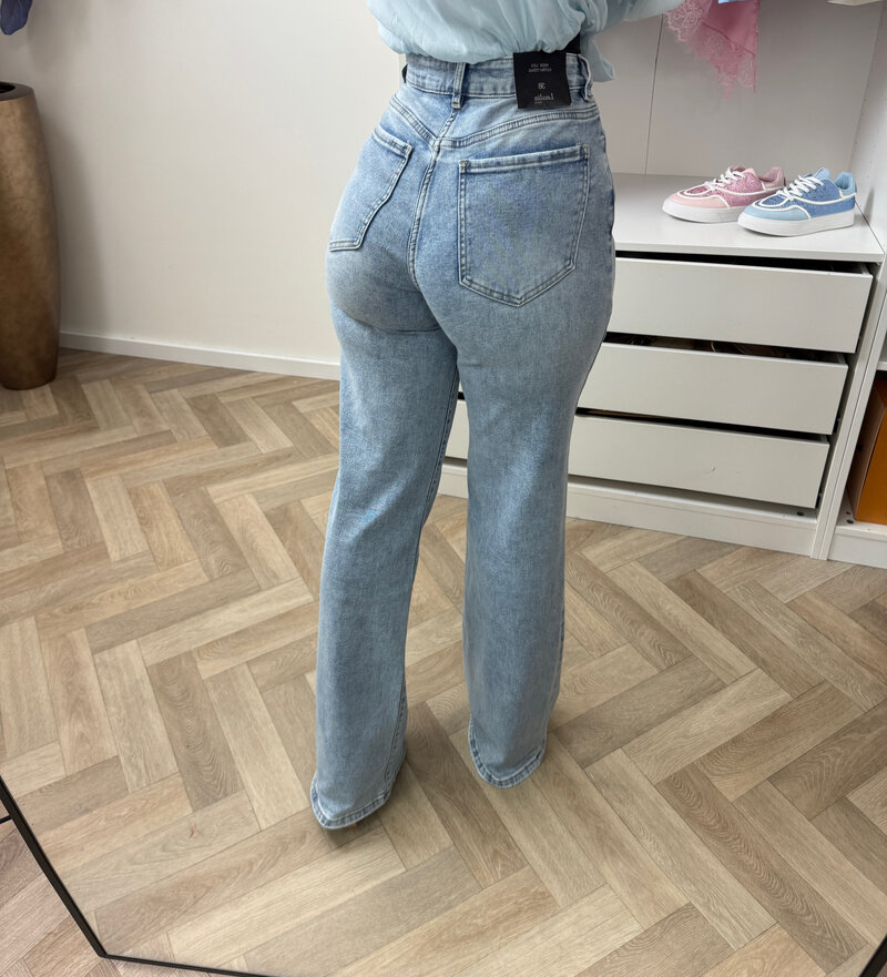 Straight jeans Laulia Blue T6416-1