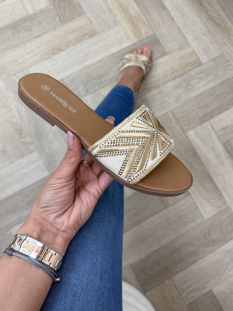 Slippers Stina Gold2807