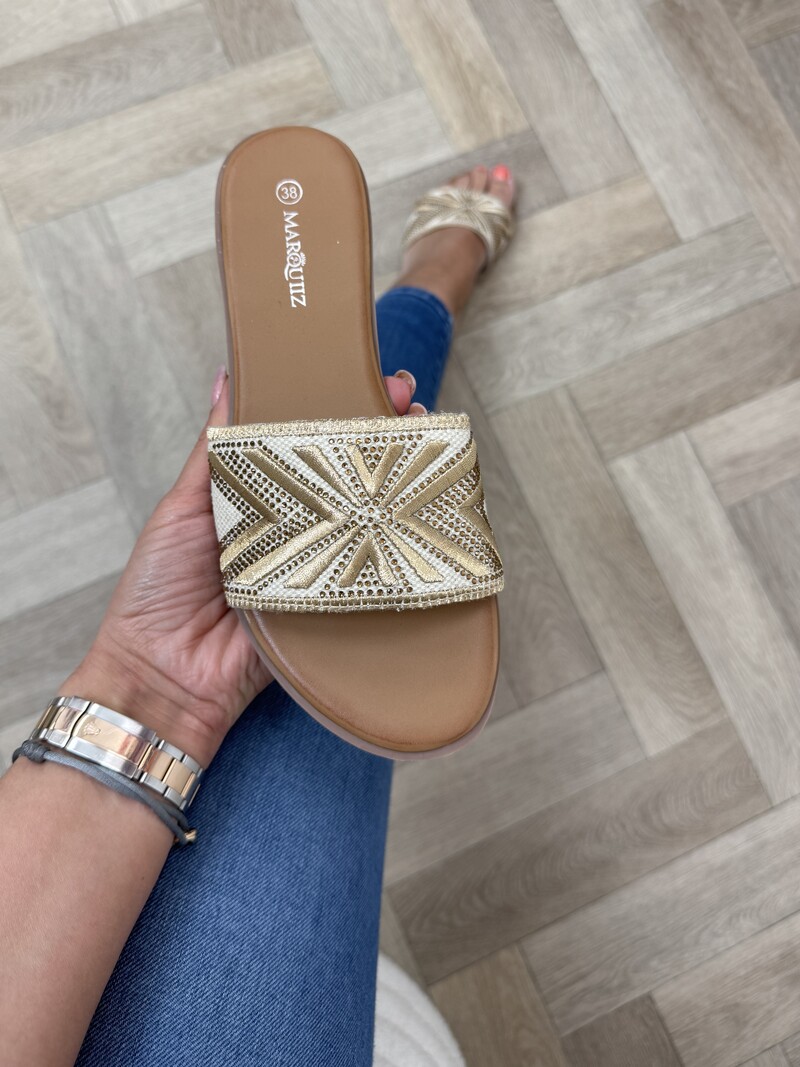 Slippers Stina Gold2807