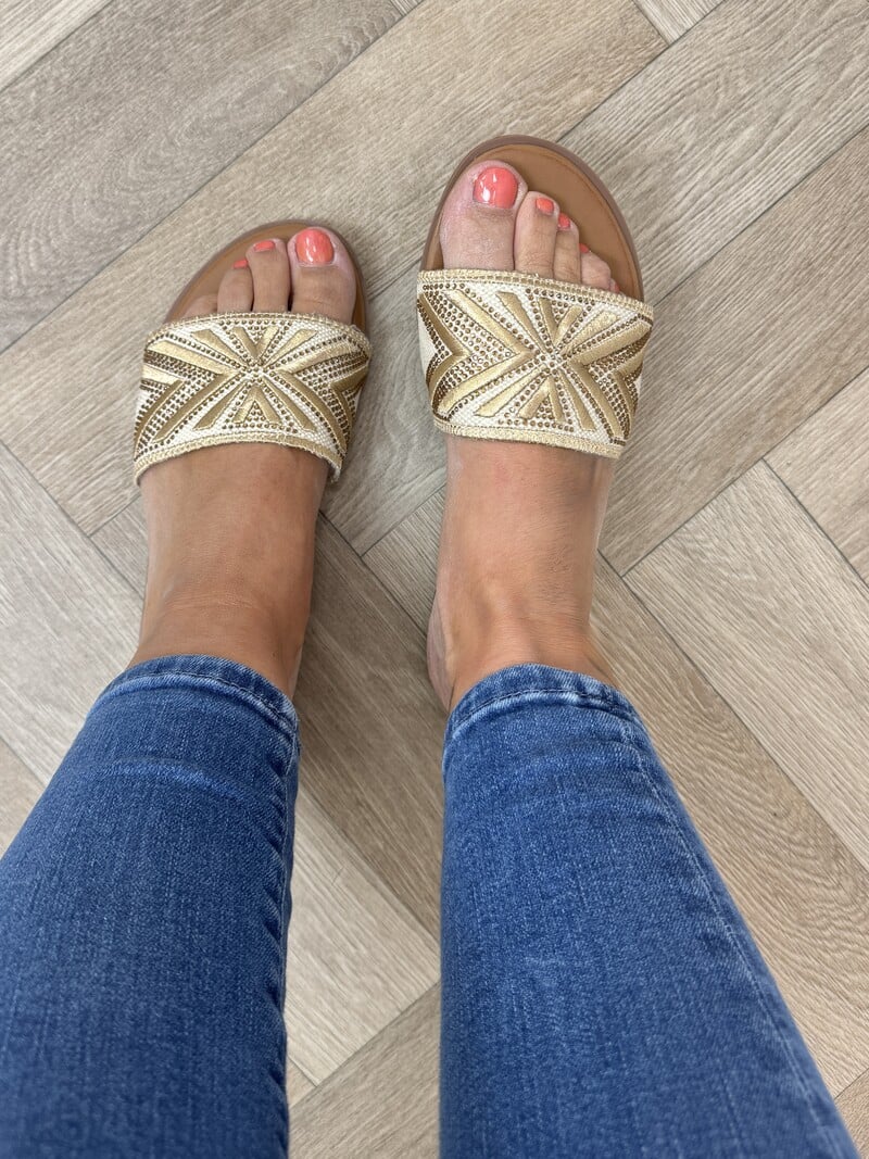 Slippers Stina Gold2807