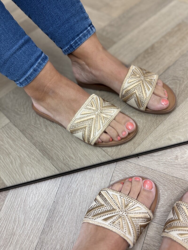 Slippers Stina Gold2807