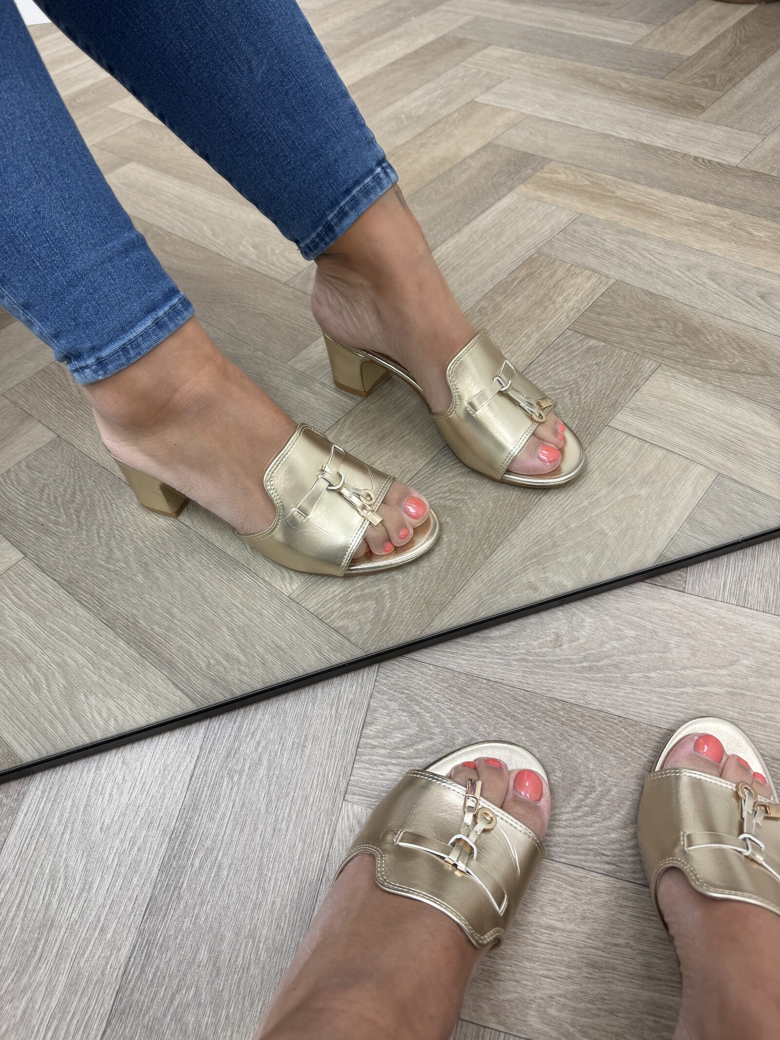 Heels Kelly Suede 8079 Gold