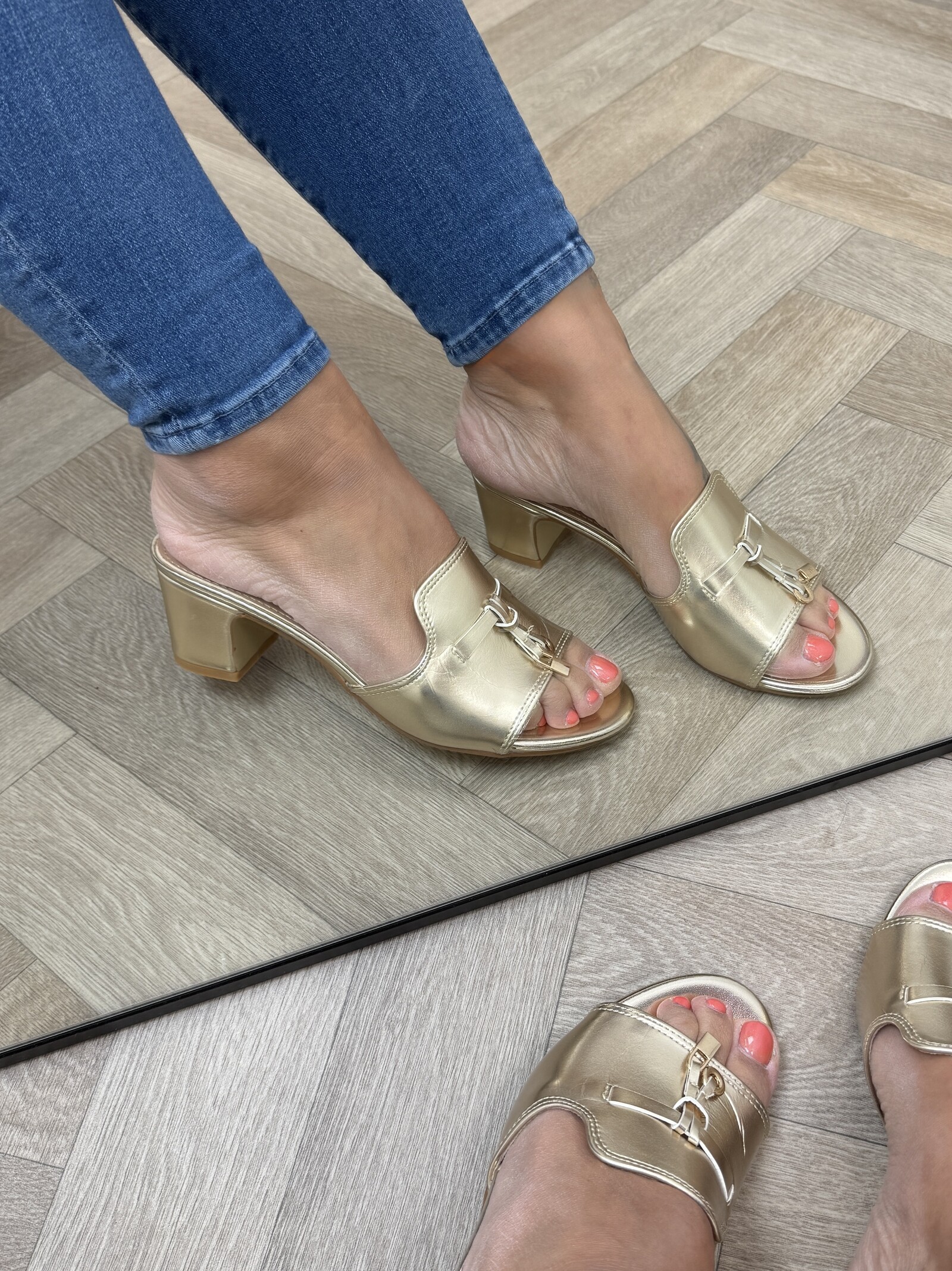 Heels Kelly Suede 8079 Gold