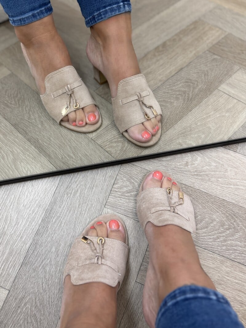 Heels Kelly Suede 8079 Beige