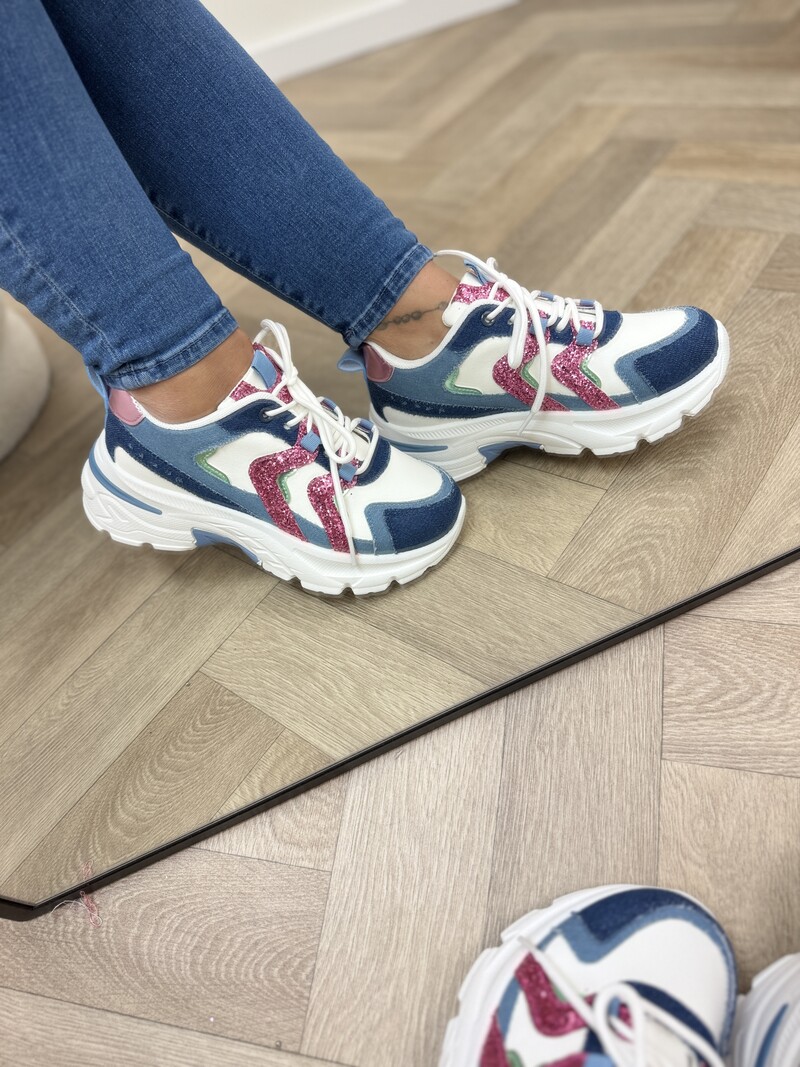 Sneakers Lellie Glitter Denim 8928