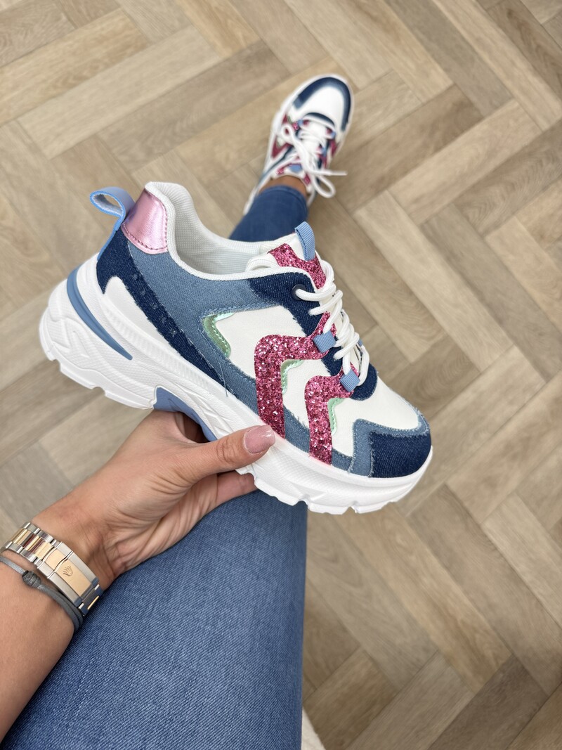 Sneakers Lellie Glitter Denim 8928