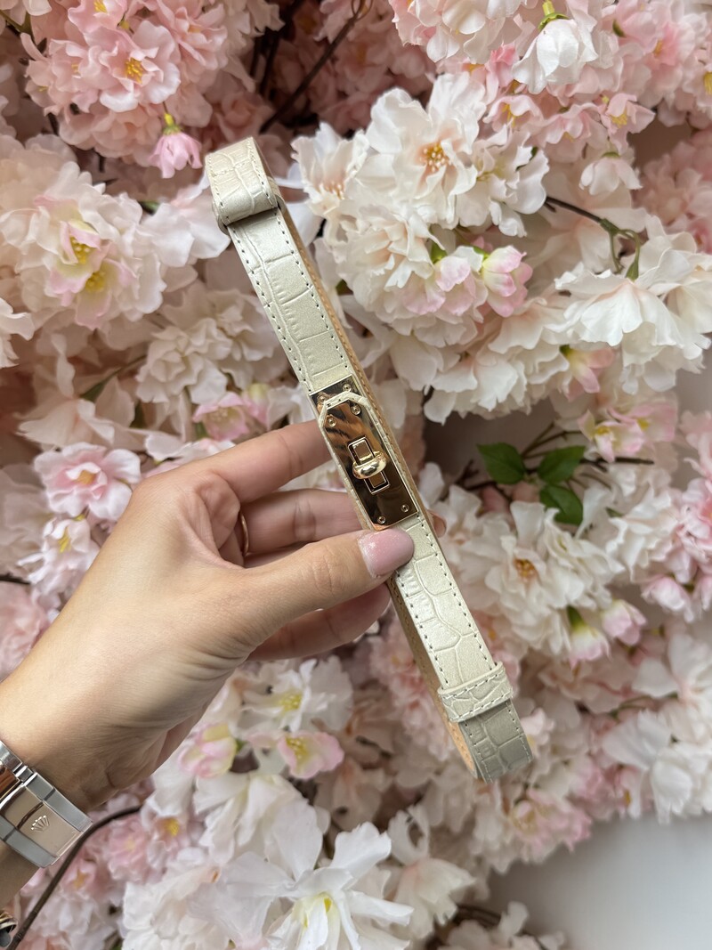 Belt Kelsy Croco Beige