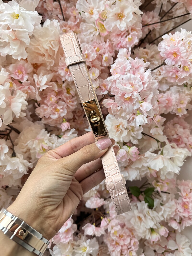 Belt Kelsy Croco Pink