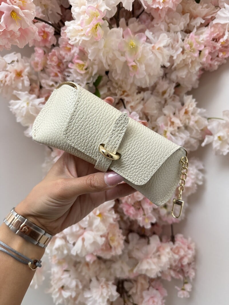 Sunglass Holder Beige