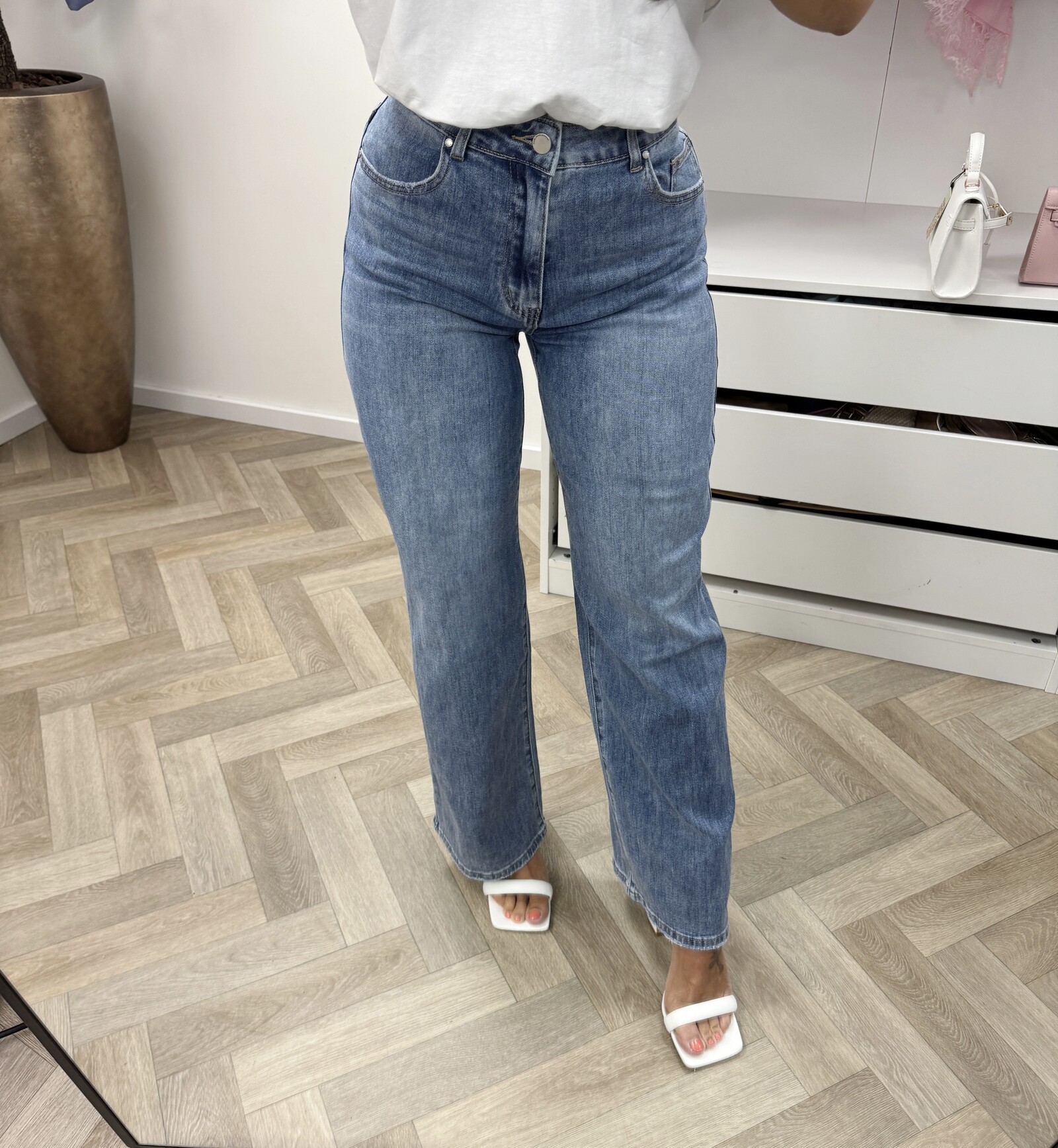 Jeans Leopard pocket Light Blue F5104