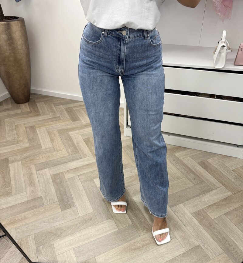 Jeans Leopard pocket Light Blue F5104