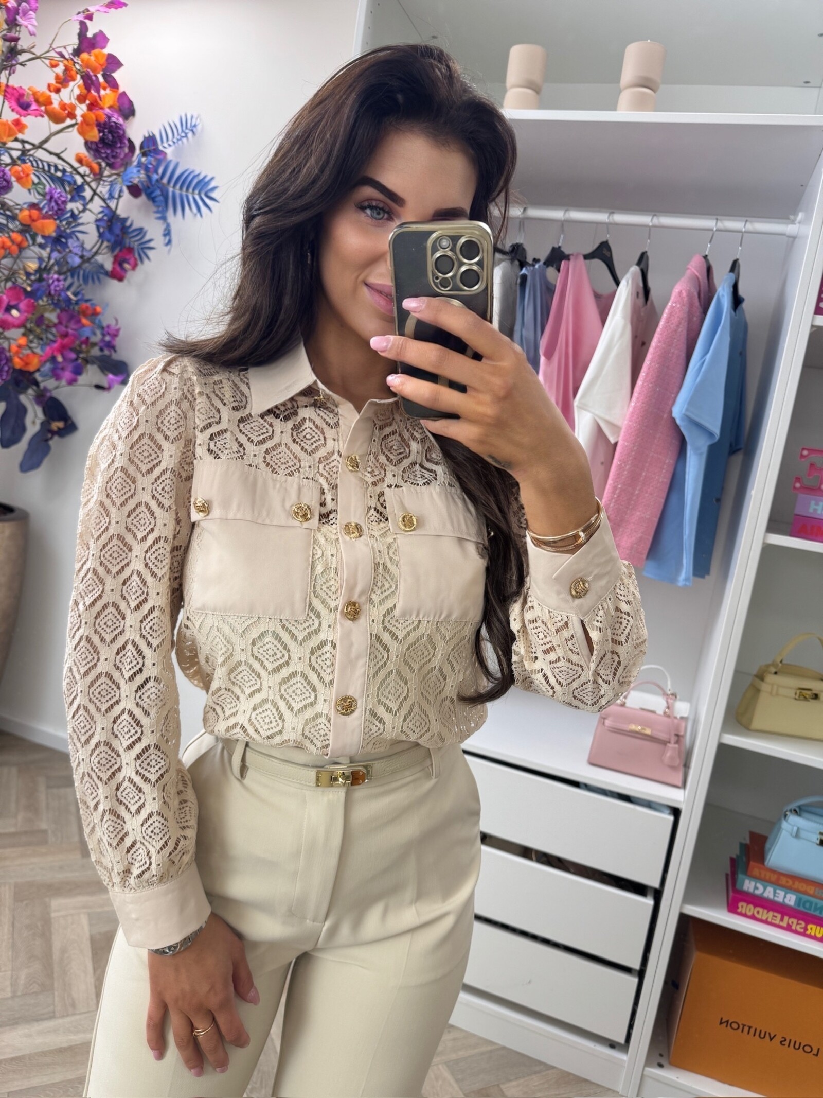 Blouse Leyla Lace VMC2498 Beige
