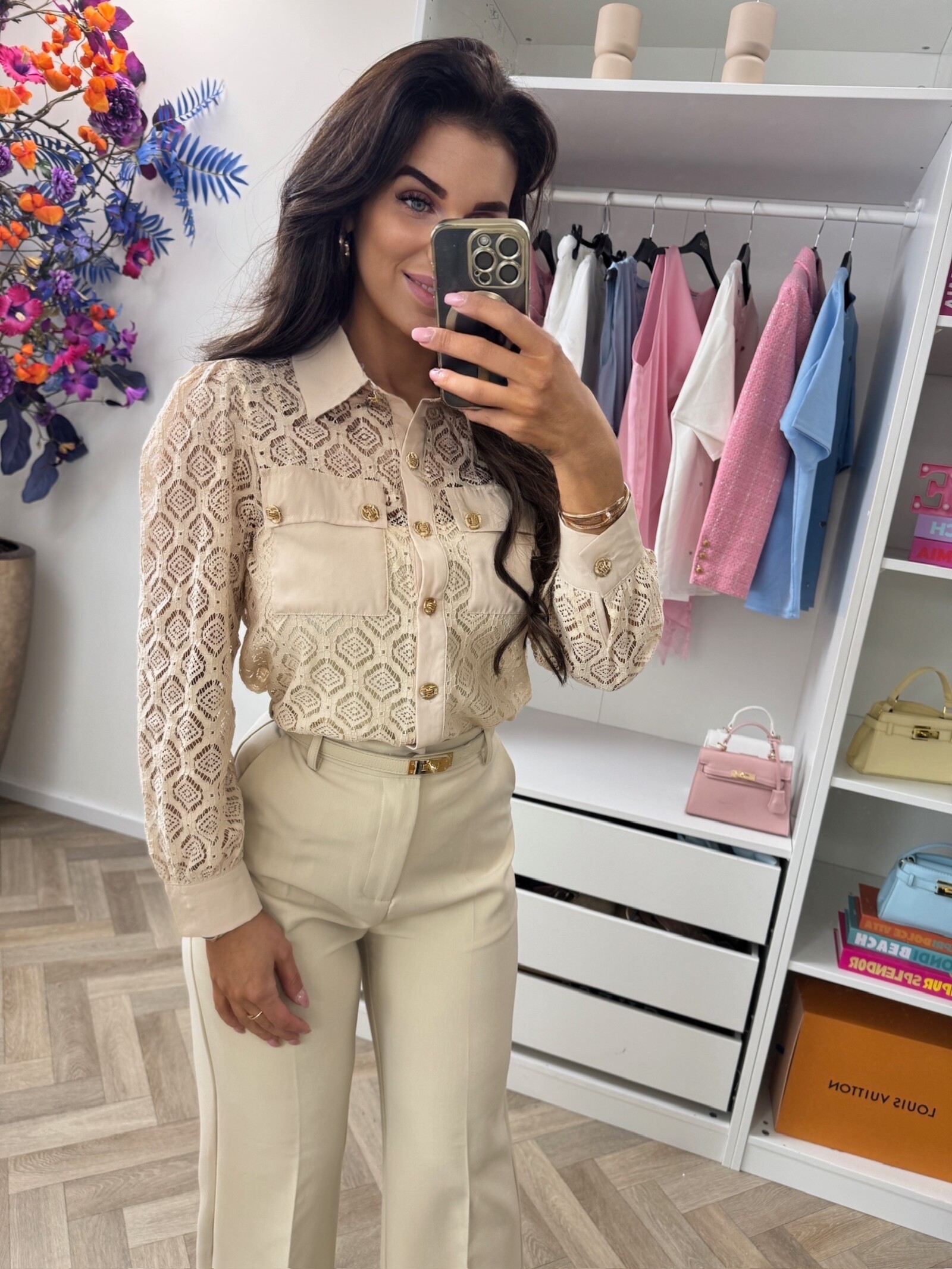 Blouse Leyla Lace VMC2498 Beige