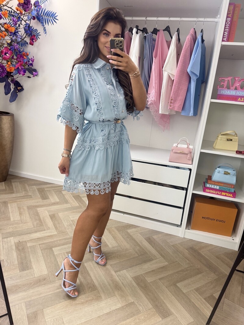 Dress Xena IR1222-6 Light Blue