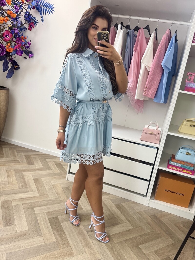 Dress Xena IR1222-6 Light Blue