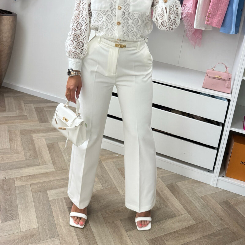 Perfect pants Straight Rosie 8003XL  Ecru