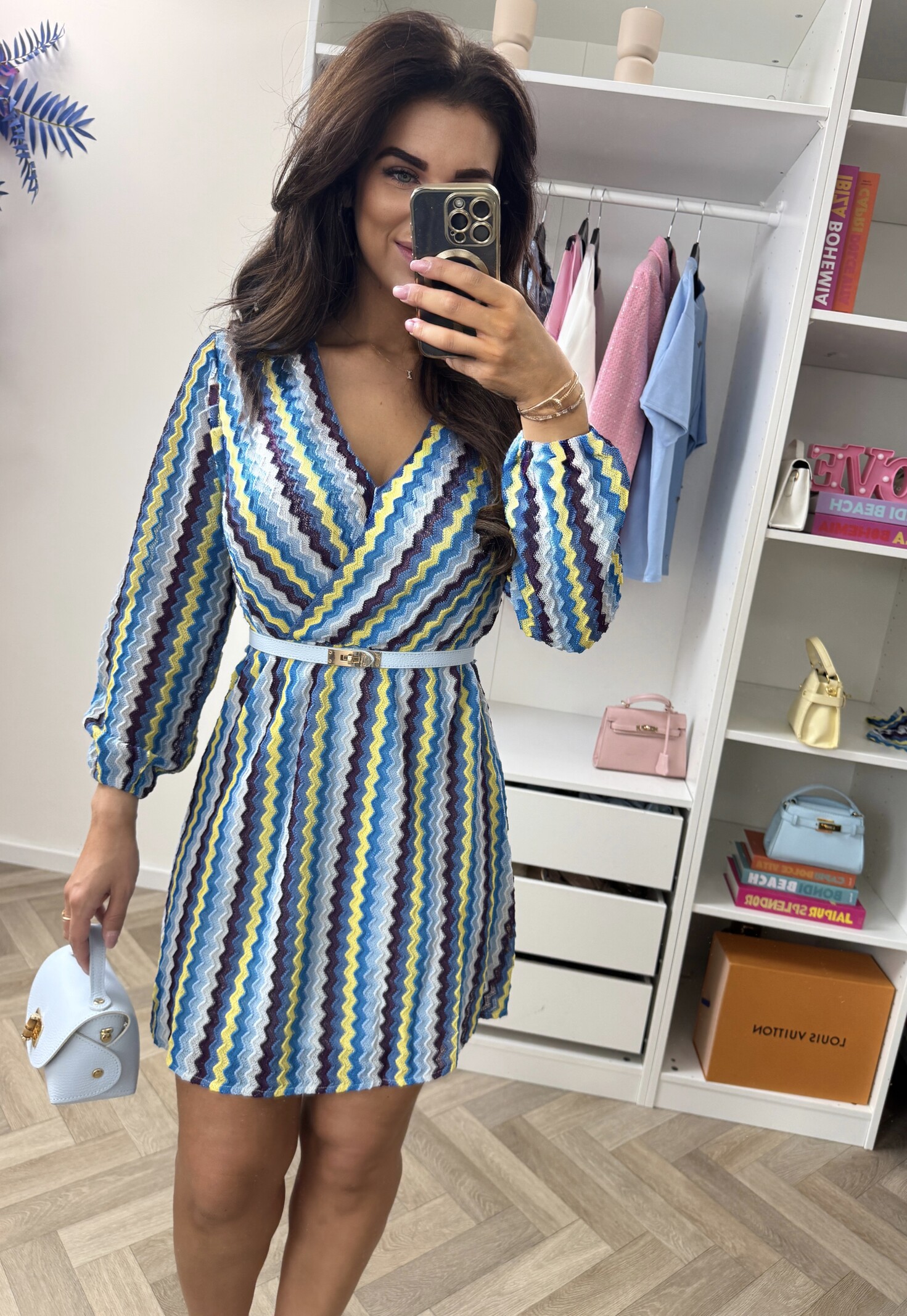 Dress zigzag Blue CY4162A