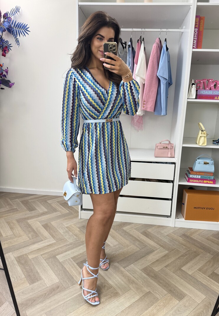 Dress zigzag Blue CY4162A