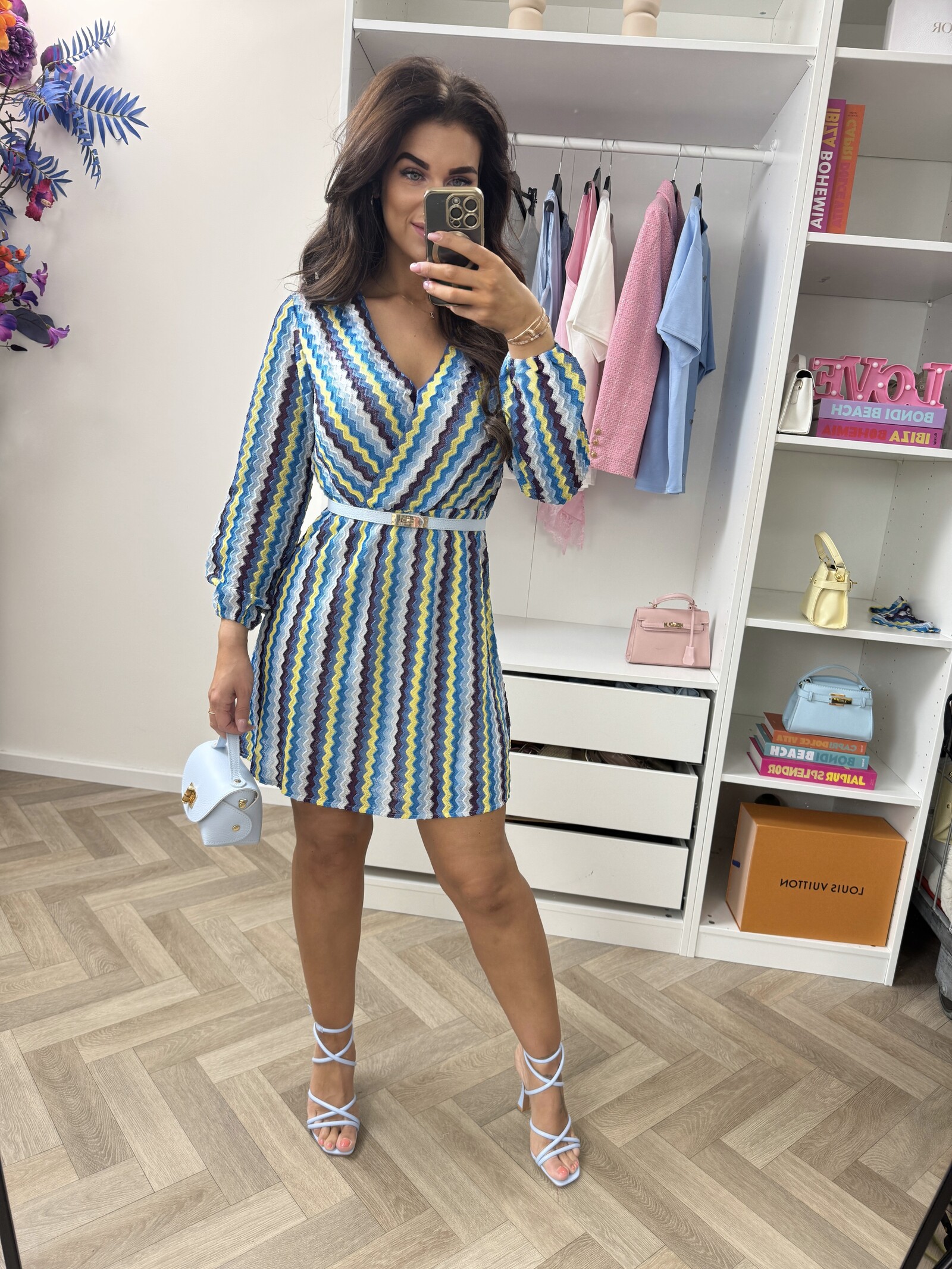 Dress zigzag Blue CY4162A