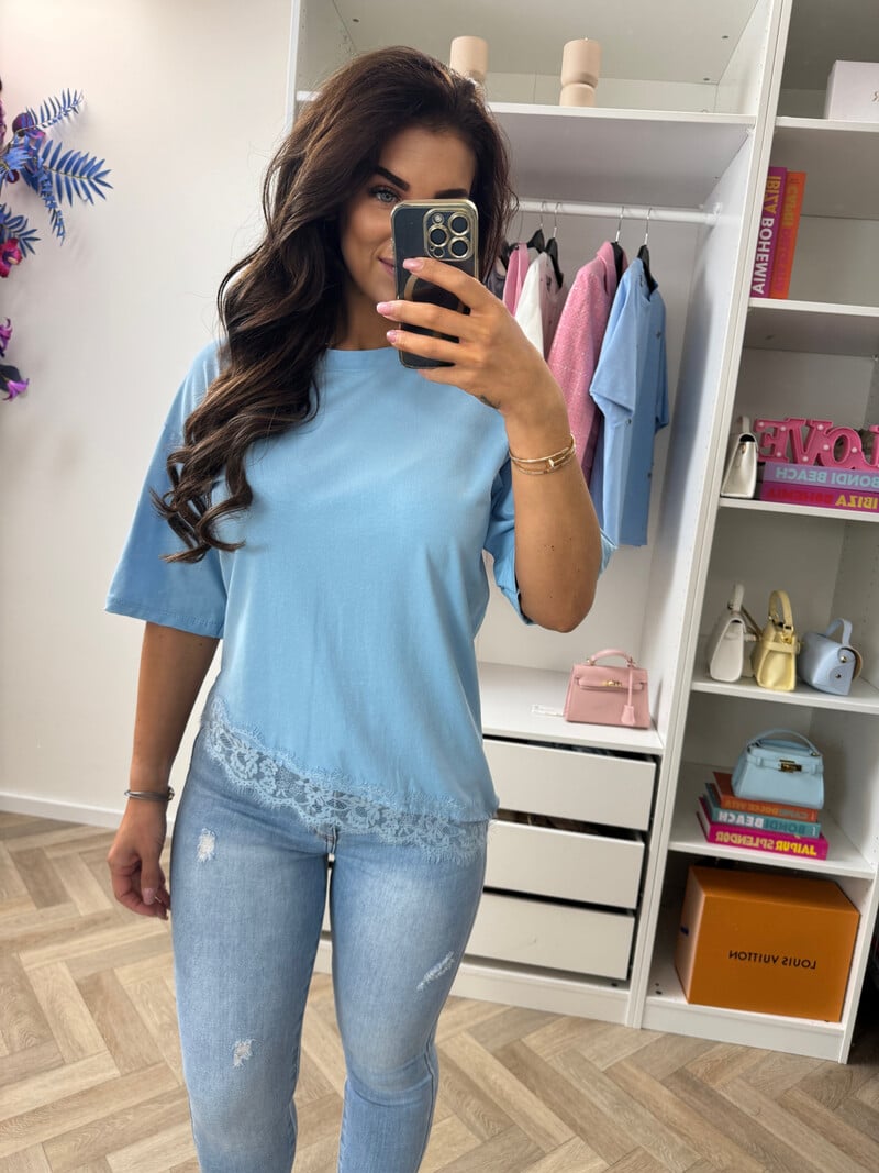 T-Shirt Lace Isa Blue