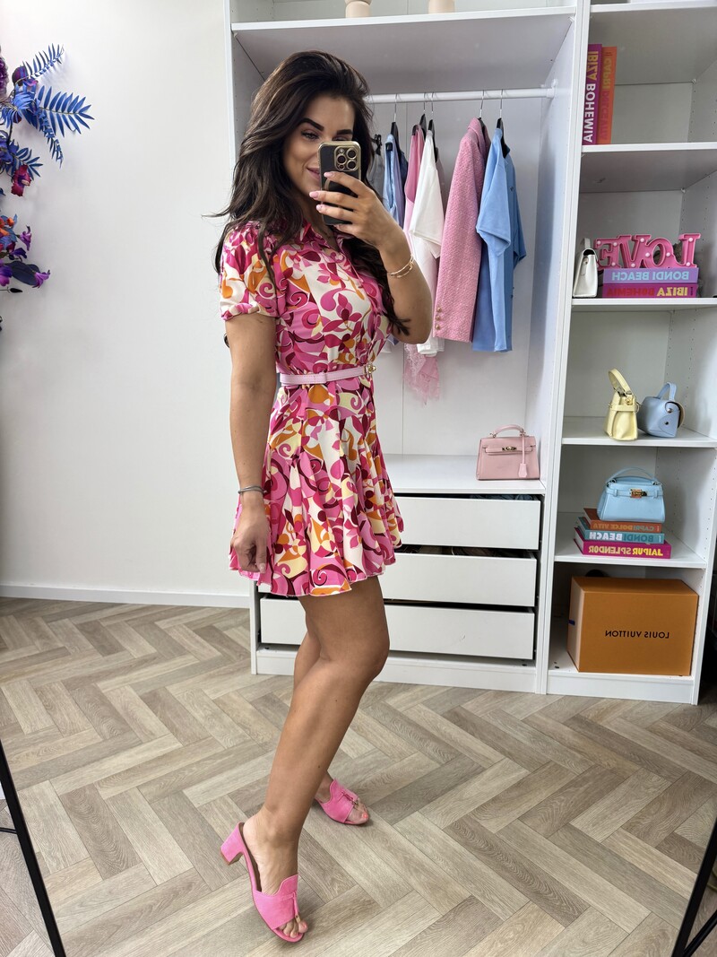 Dress  Macy print Pink CY3423C