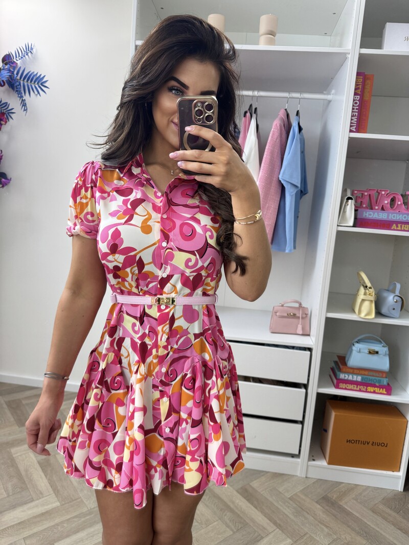Dress  Macy print Pink CY3423C