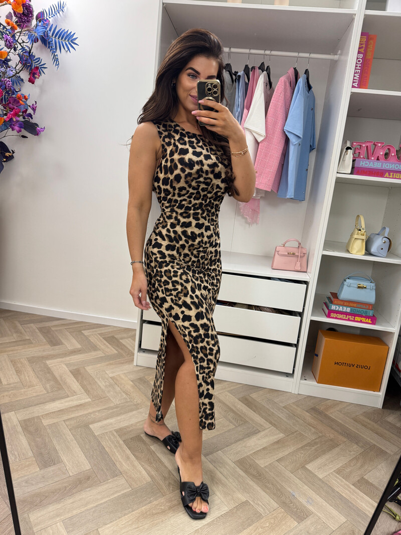 Perfect leopard dress stretch VD1754-C-3