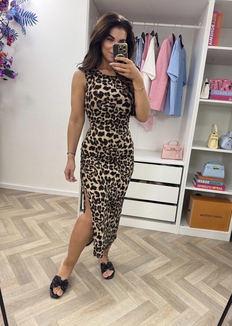 Perfect leopard dress stretch VD1754-C-3