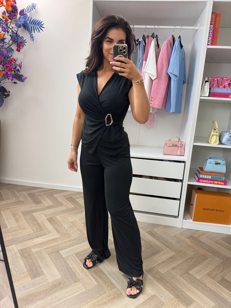 Set Nina Gold Detail Choco Black