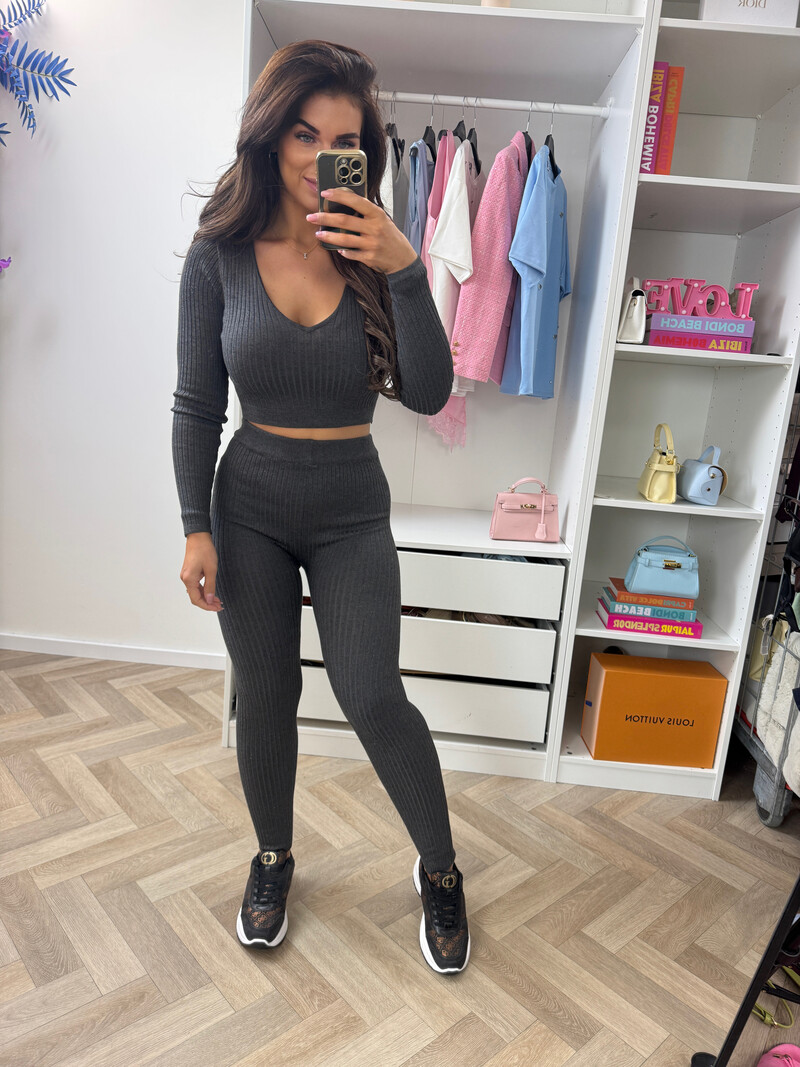 Lazy Rib set Grey VD1033-3