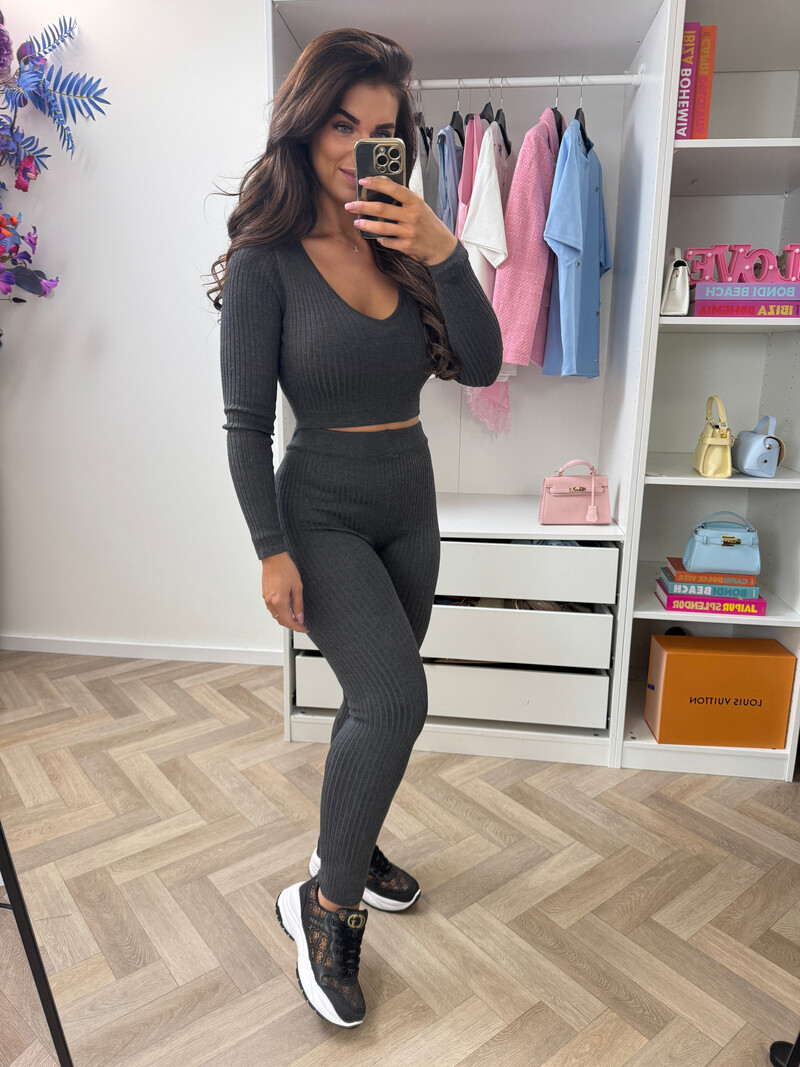 Lazy Rib set Grey VD1033-3