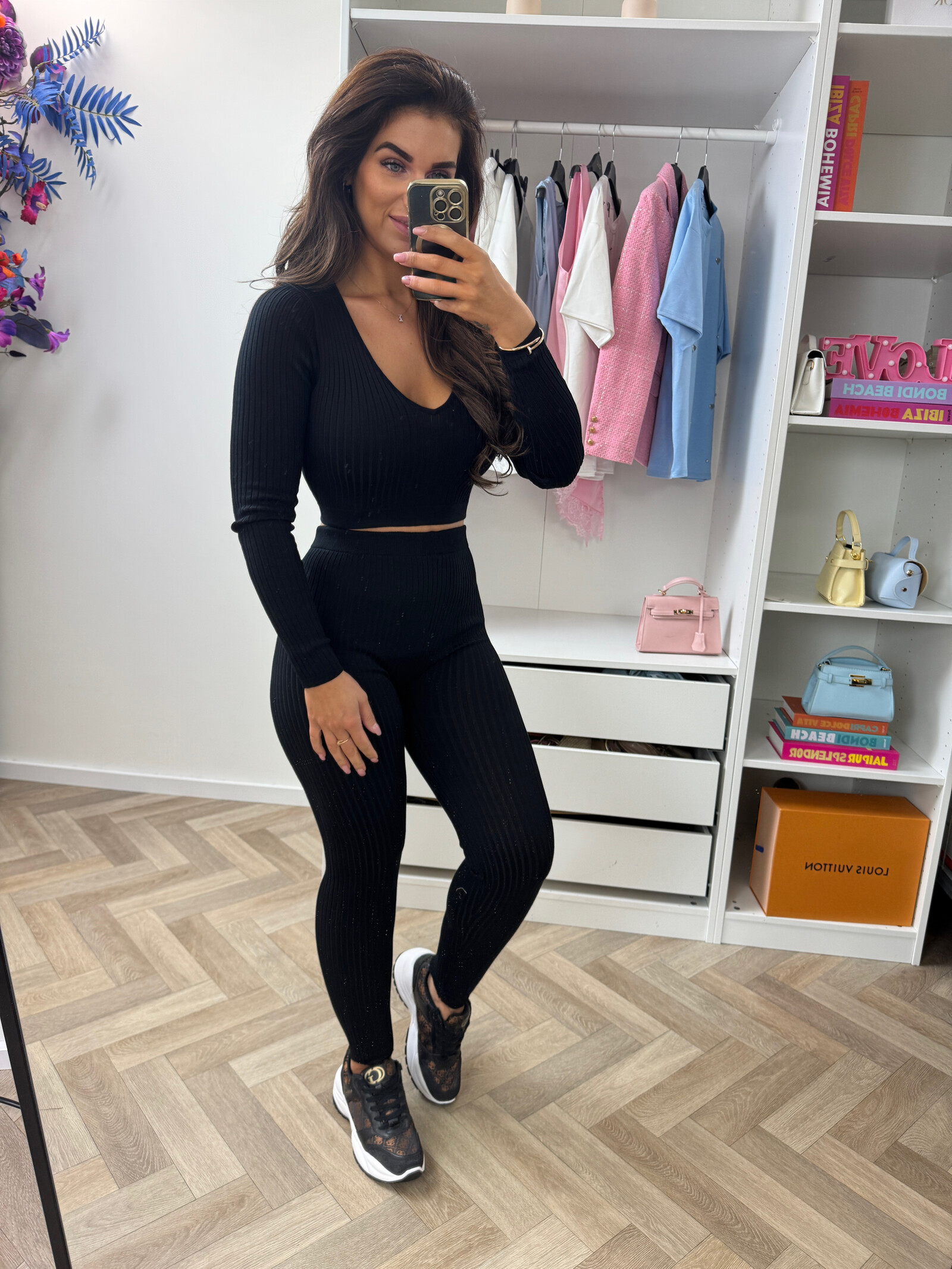 Lazy Rib set Black VD1033-3