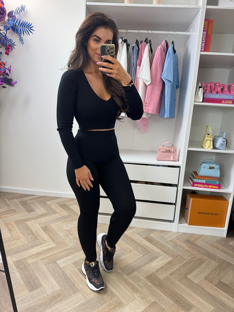 Lazy Rib set Black VD1033-3