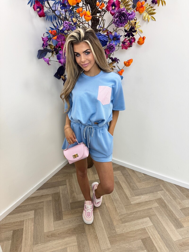 2 Delige Set Diamonds Macy Blue