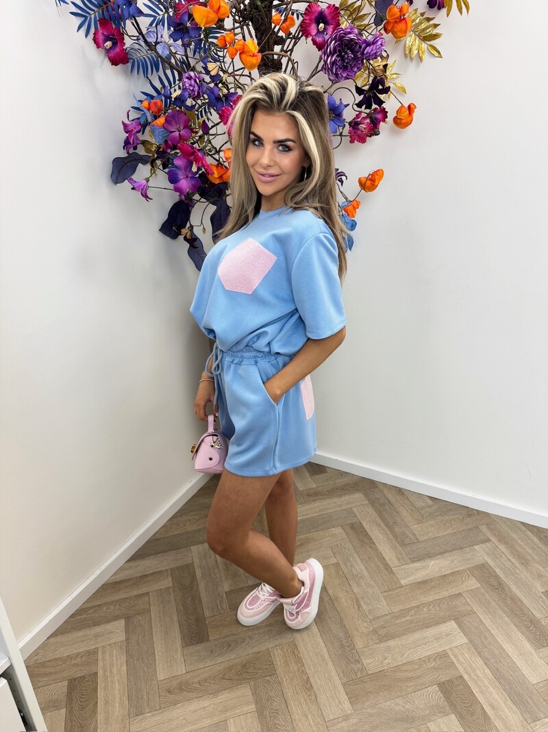 2 Delige Set Diamonds Macy Blue