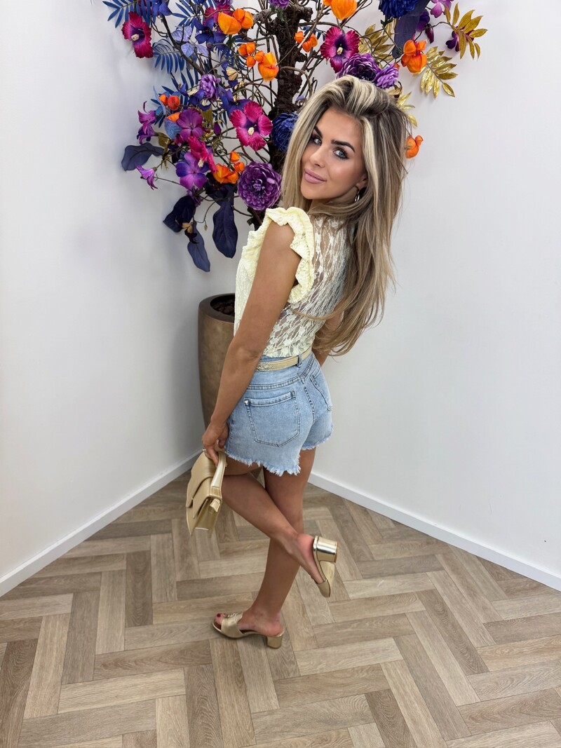 Body Ruffle Lace V76320-A Yellow