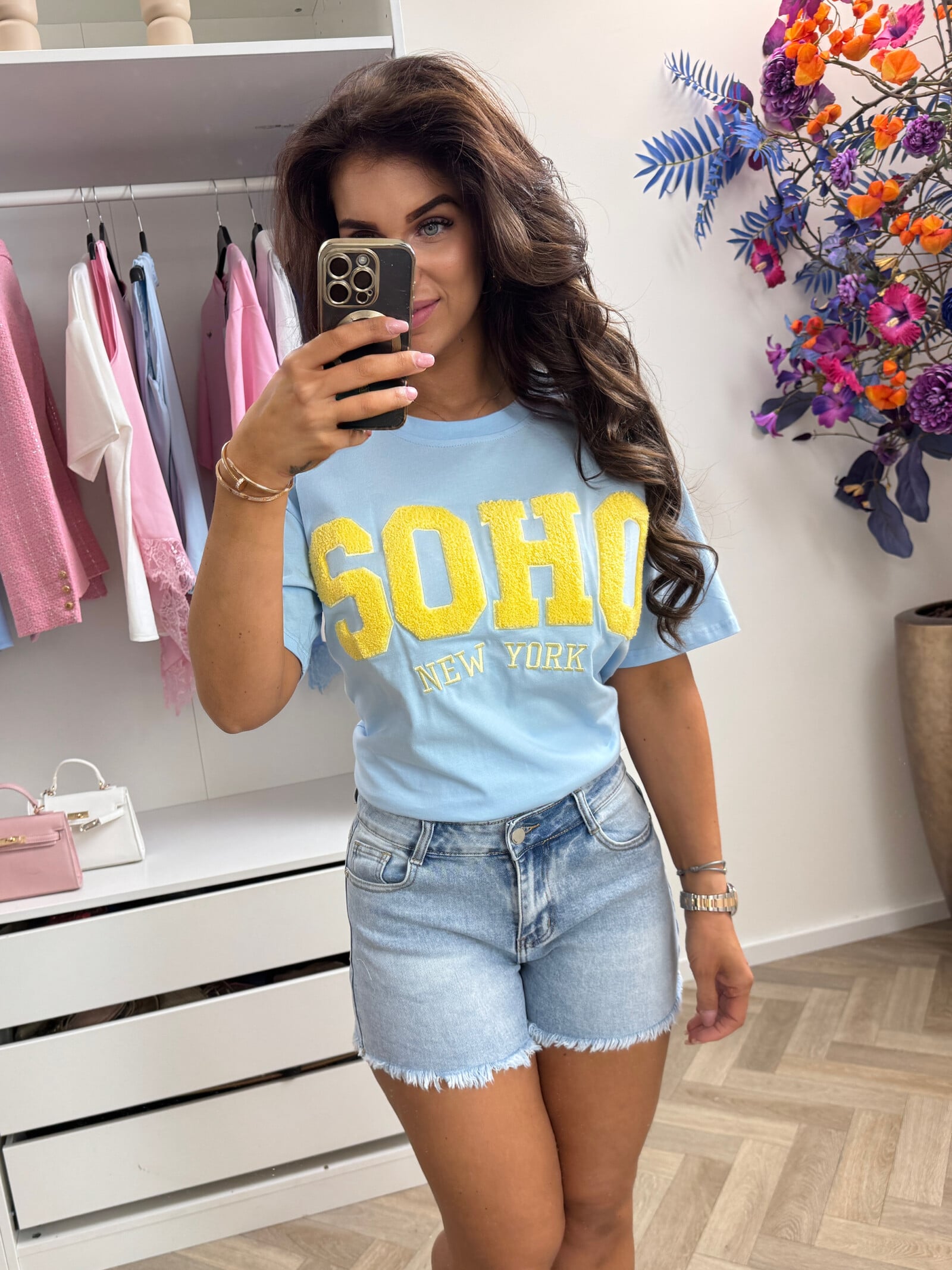 T-Shirt Soho CY5400B Light Blue Yellow