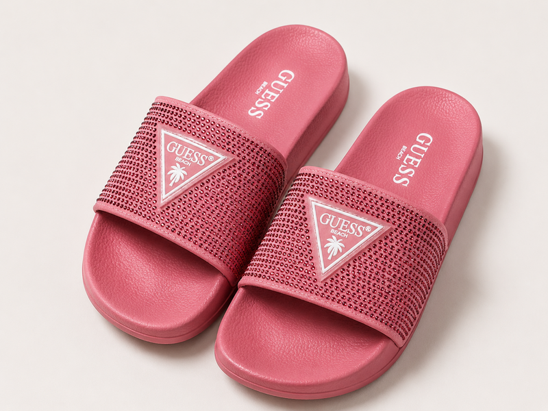 Beach Slippers Diamonds Pink Guess 1229