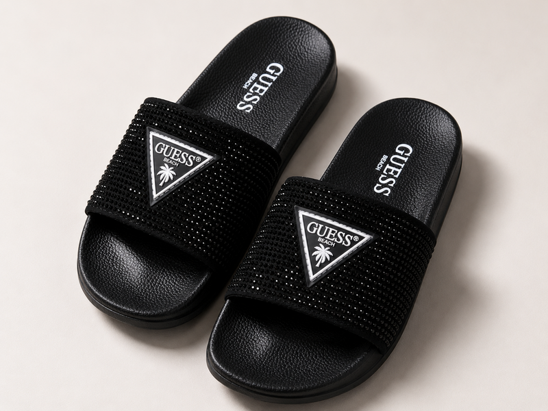 Beach Slippers Diamonds Guess Black 1230