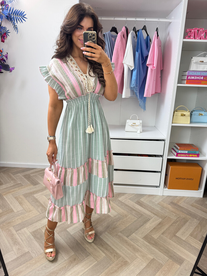 Dress Jean Ibiza look G6601 Green