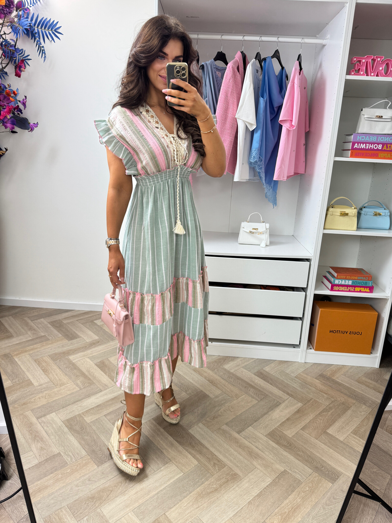Dress Jean Ibiza look G6601 Green