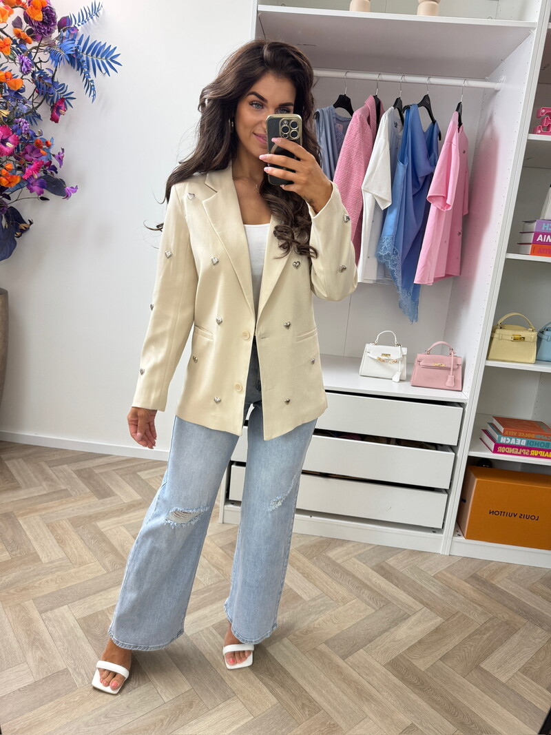 Luxe blazer hearts TC03 Beige