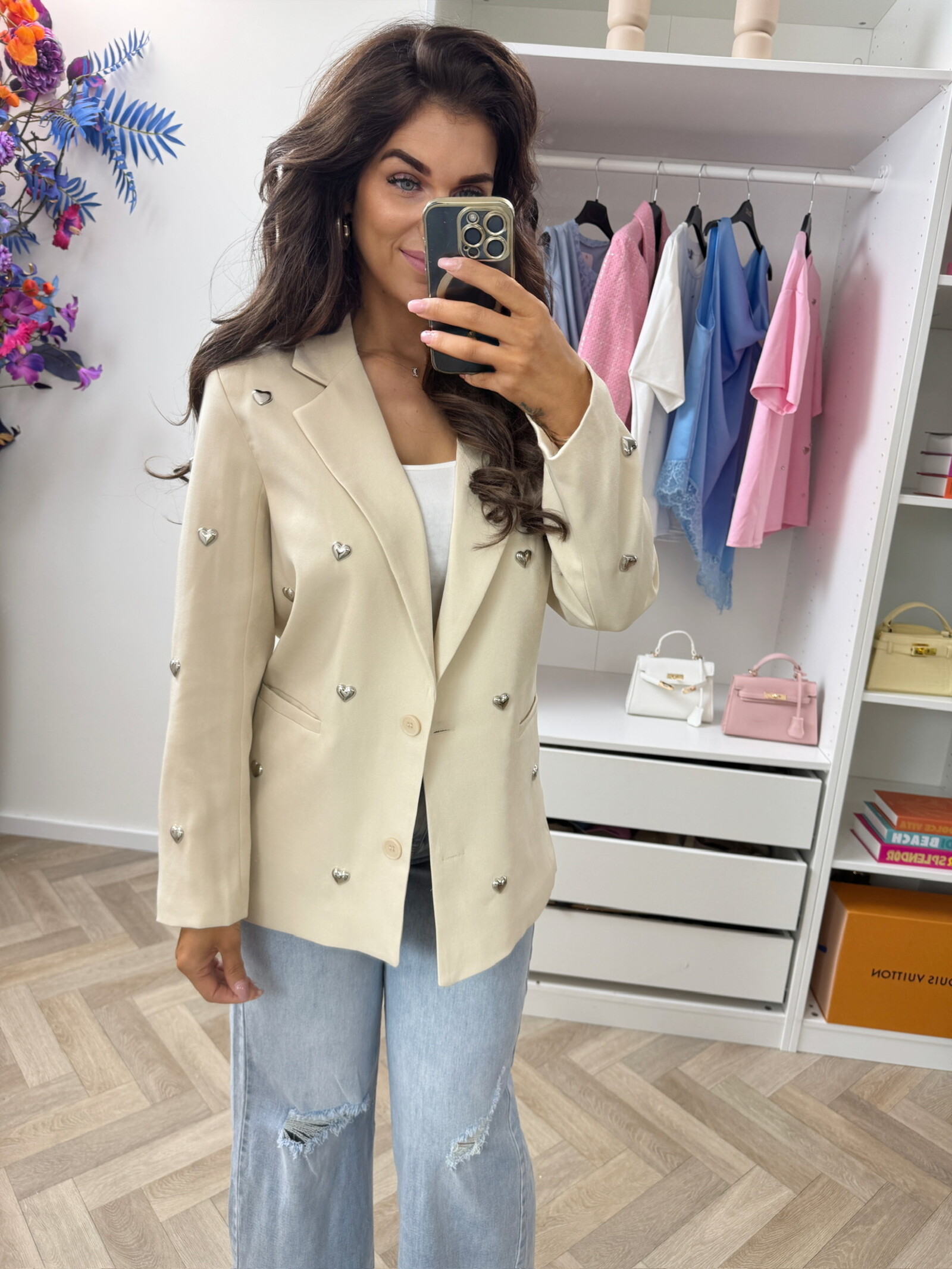 Luxe blazer hearts TC03 Beige
