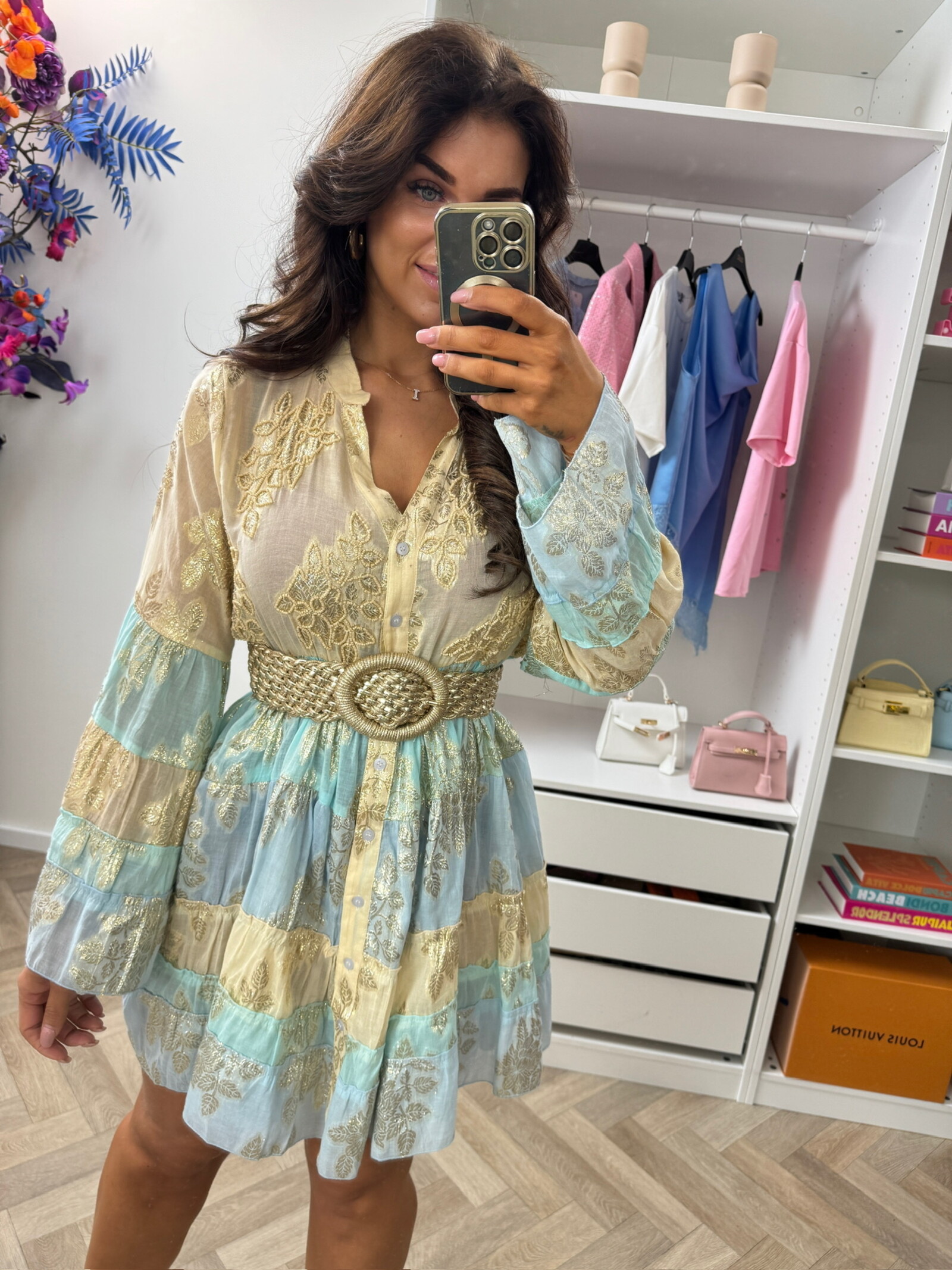Gold Dress Dubai 9121 Beige