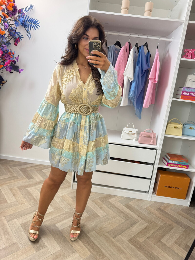Gold Dress Dubai 9121 Beige