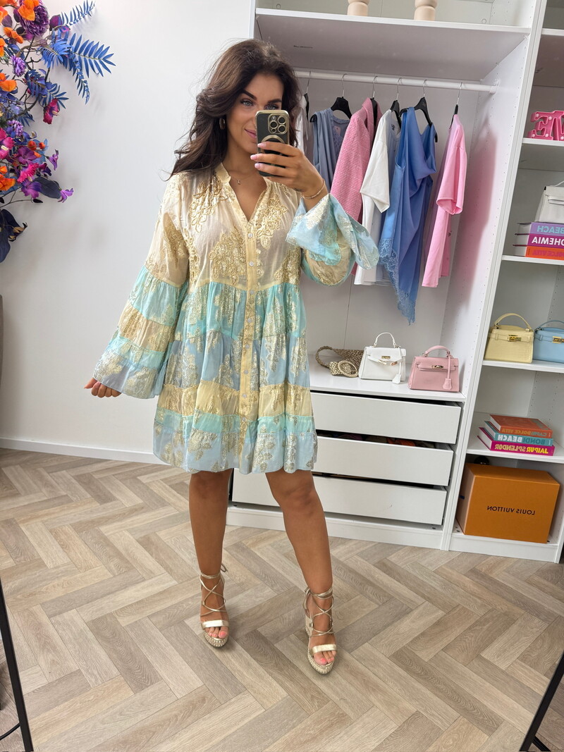 Gold Dress Dubai 9121 Beige