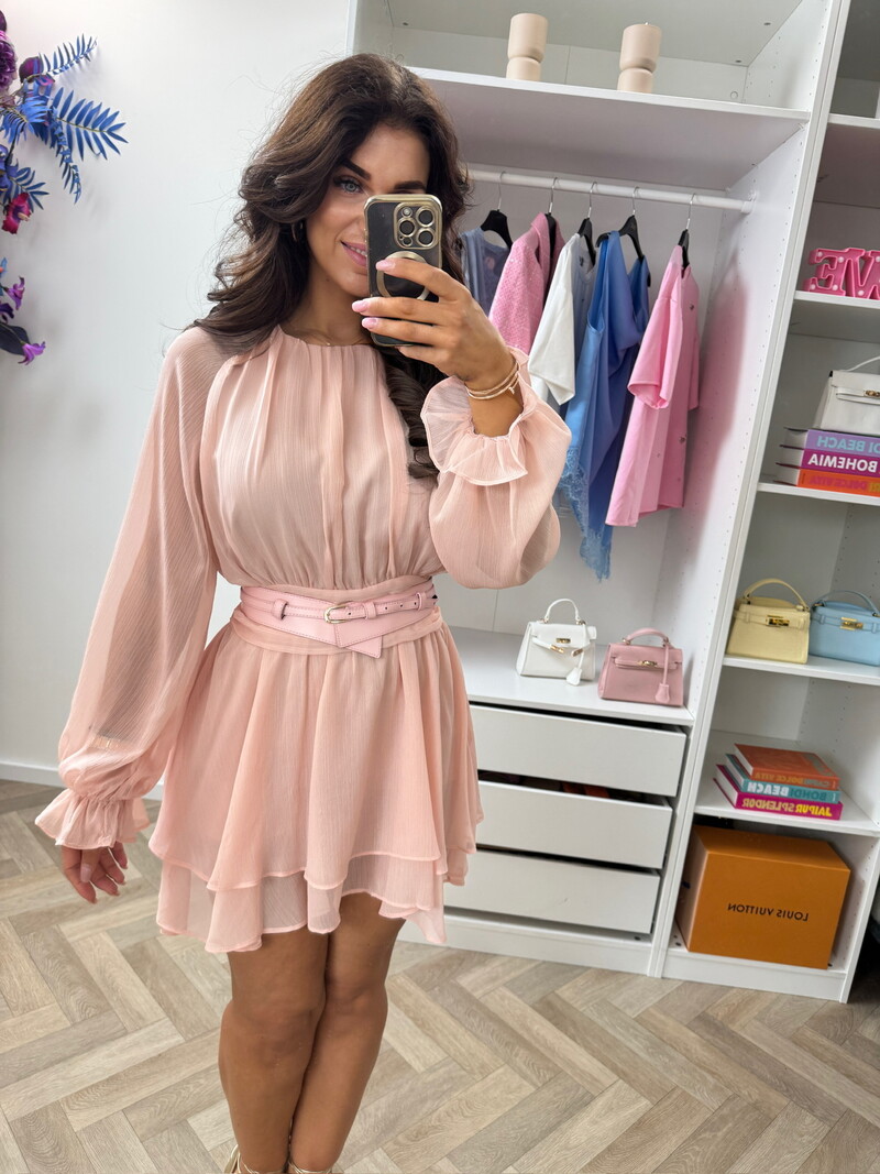 Dress With belt Senna 32011 Peach