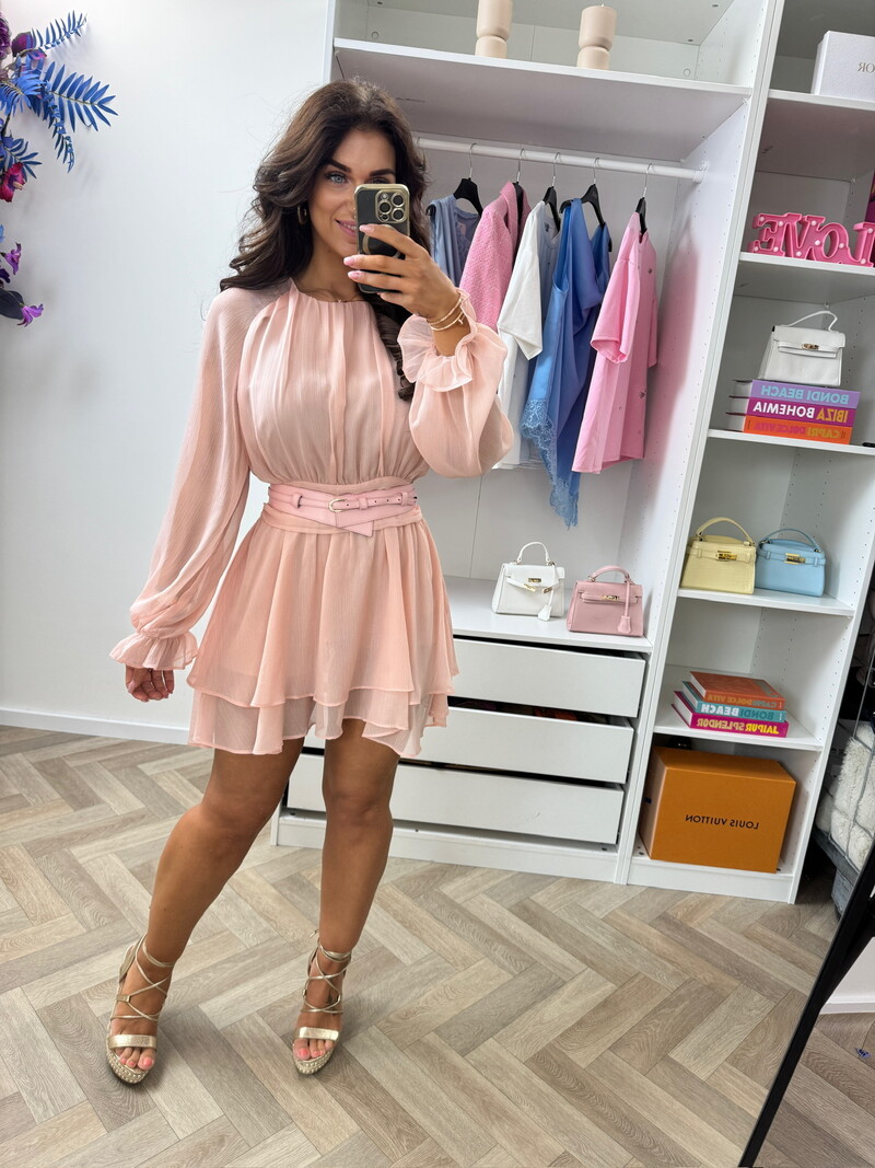 Dress With belt Senna 32011 Peach